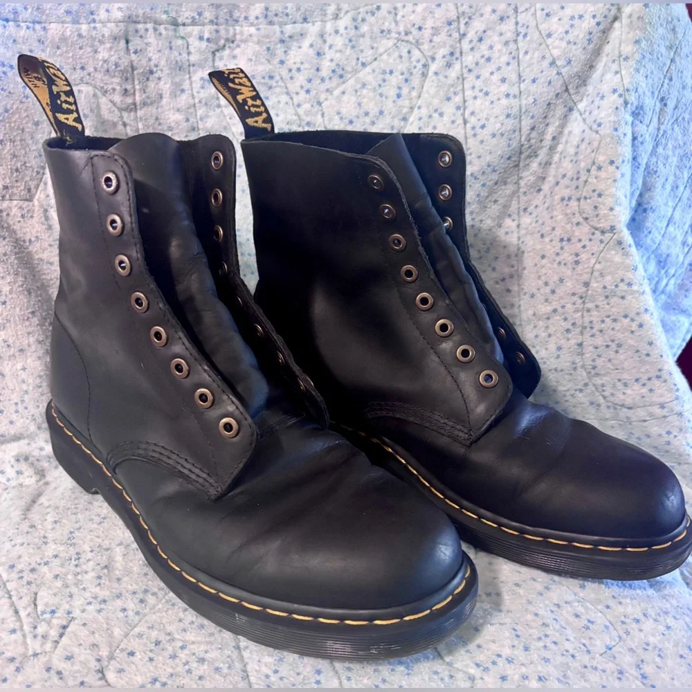 Dr Martens Docs 1460 Pascal Black Leather Lace Up Boots Men’s Size 12/ UK 11